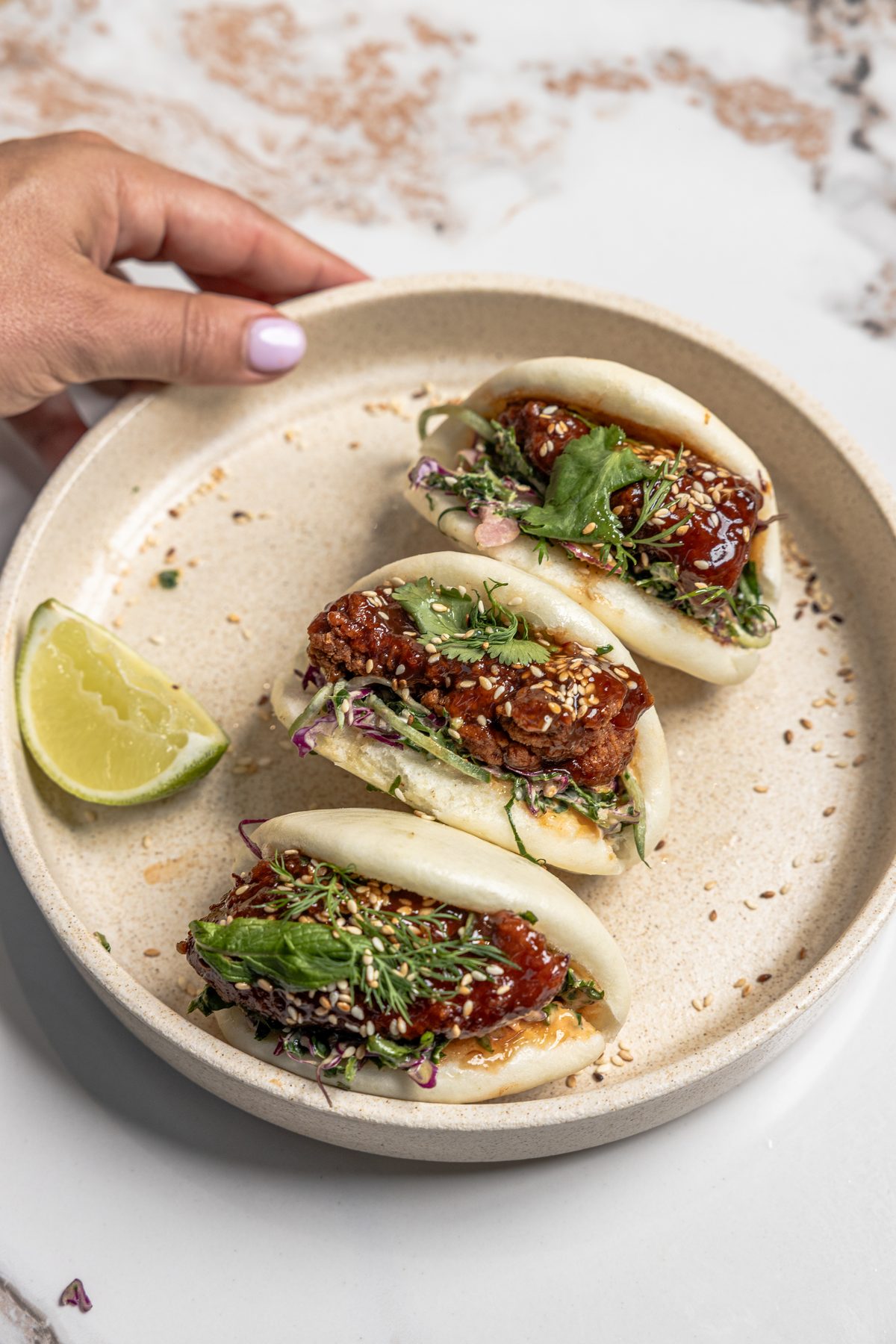 Sticky Chicken Baos