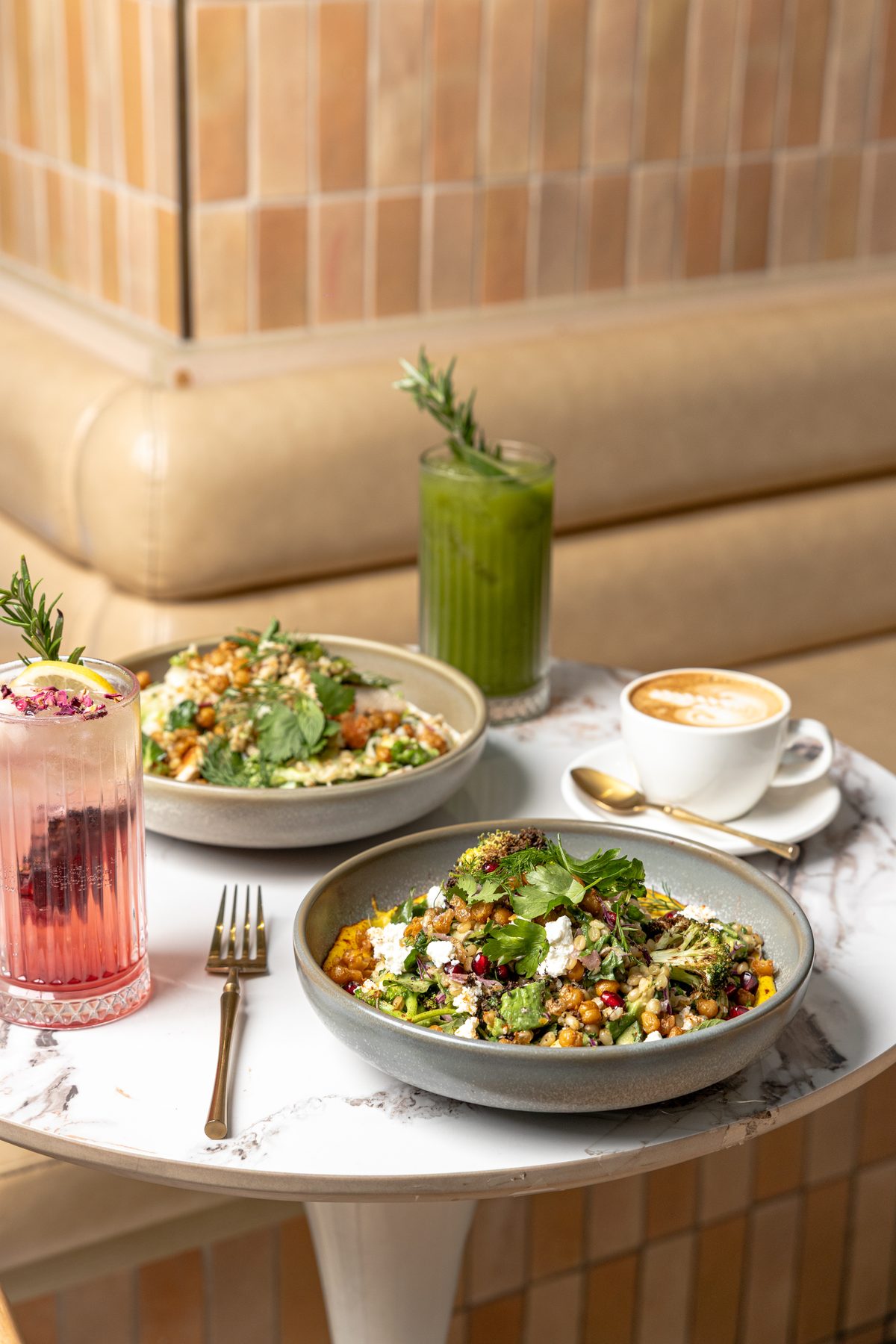 Brunch spread at Vine & Grind